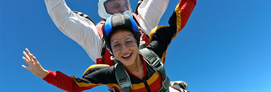 saut en parachute pour un EVJF