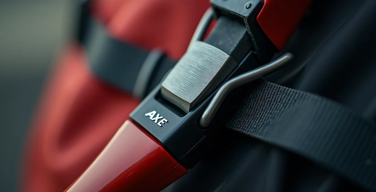 Gros plan sur la texture et les finitions d'équipements de sécurité premium